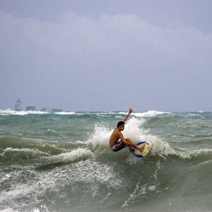 Surfing Hurricane Rita's Waves