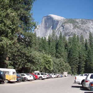 Half Dome view from curry village
