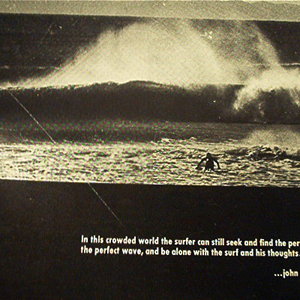 in this crowed world the surfer can still seek and find the perfect