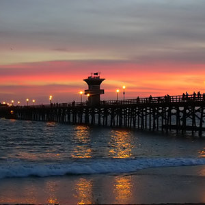 Sunset at Seal Beach
