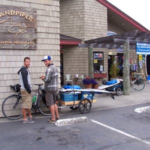 Surfing Canada to Mexico by bike