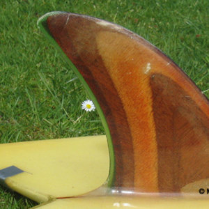 kneeboard fin with green tint