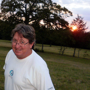 dad sunset at farm