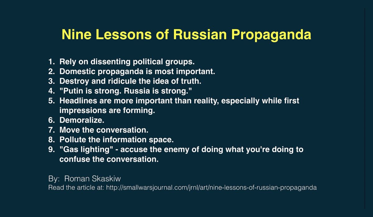 Nine Lessons of Russian Propaganda